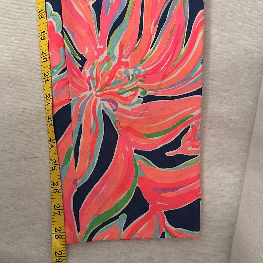 Lilly Pulitzer Kelly Ankle Pants in Resort Navy Banana Flambe Women’s Sz 8 - Picture 8 of 12